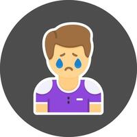 Melancholy Flat Grey Circle Style Icon Icon Style vector