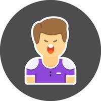 Hostility Flat Grey Circle Style Icon Icon Style vector