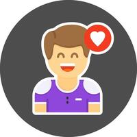 Sympathy Flat Grey Circle Style Icon Icon Style vector