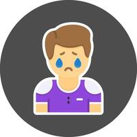 Melancholy Flat Grey Circle Style Icon Icon Style vector
