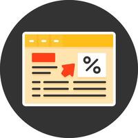 Click through rate Flat Grey Circle Icon Style vector