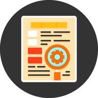 Keyword optimization Flat Grey Circle Icon Style vector