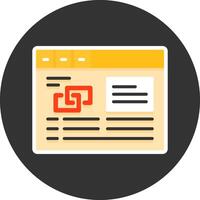 Link building Flat Grey Circle Icon Style vector