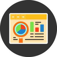Website audit Flat Grey Circle Icon Style vector