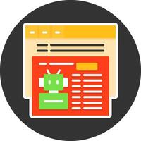 Robotstxt Flat Grey Circle Icon Style vector