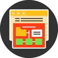 XML sitemap Flat Grey Circle Icon Style vector