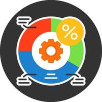 AB testing Flat Grey Circle Icon Style vector