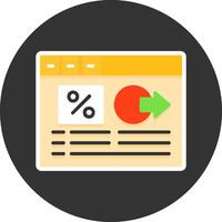 Bounce rate Flat Grey Circle Icon Style vector