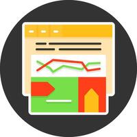 Tag manager Flat Grey Circle Icon Style vector