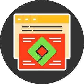 Attribution modeling Flat Grey Circle Icon Style vector