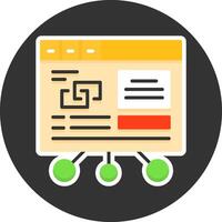 Content writer Flat Grey Circle Icon Style vector