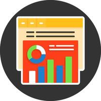 Click fraud Flat Grey Circle Icon Style vector