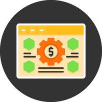 Cost per conversion Flat Grey Circle Icon Style vector
