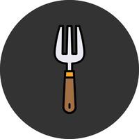 Fork Flat Grey Circle Style Icon vector