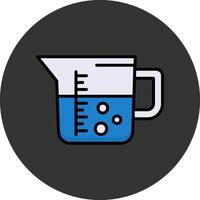 Measuring jug Flat Grey Circle Style Icon vector