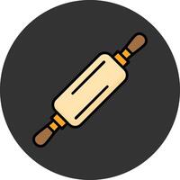 Roller Flat Grey Circle Style Icon vector