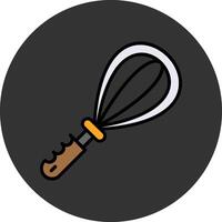 Whisk Flat Grey Circle Style Icon vector