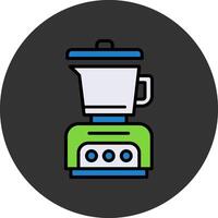 Mixer blender Flat Grey Circle Style Icon vector