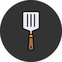 Spatula Flat Grey Circle Style Icon vector