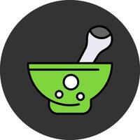 Pestle Flat Grey Circle Style Icon vector