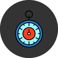 Timer Flat Grey Circle Style Icon vector