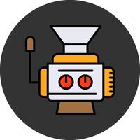Meat grinder Flat Grey Circle Style Icon vector