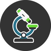 Microscope Flat Grey Circle Style Icon vector