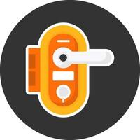 Door handle Flat Grey Circle Style Icon vector
