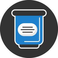 Dustbin Flat Grey Circle Style Icon vector