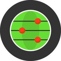Global Flat Grey Circle Style Icon vector
