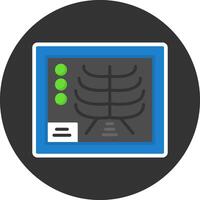 X-ray Flat Grey Circle Style Icon vector