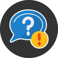 Question mark Flat Grey Circle Style Icon vector