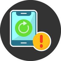 Rotate Flat Grey Circle Style Icon vector