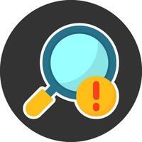 Search Flat Grey Circle Style Icon vector