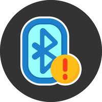 Bluetooth Flat Grey Circle Style Icon vector