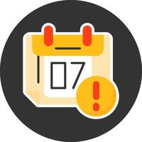 Calendar event Flat Grey Circle Style Icon vector