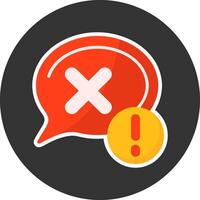 Cross Flat Grey Circle Style Icon vector