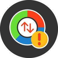 Data usage Flat Grey Circle Style Icon vector