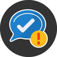 Checkmark Flat Grey Circle Style Icon vector