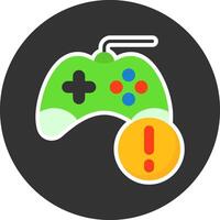 Game Flat Grey Circle Style Icon vector