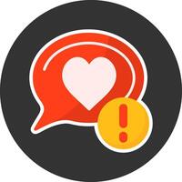 Heart Flat Grey Circle Style Icon vector