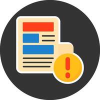News Flat Grey Circle Style Icon vector
