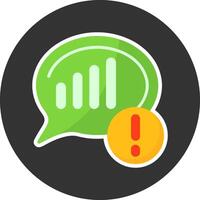 Network signal Flat Grey Circle Style Icon vector