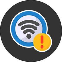 WiFi Flat Grey Circle Style Icon vector