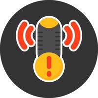 Podcasts Logo Flat Grey Circle Style Icon vector