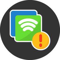 Screen mirroring Flat Grey Circle Style Icon vector