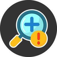 Zoom in Flat Grey Circle Style Icon vector