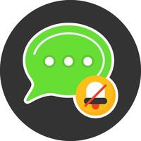 Silent mode Flat Grey Circle Style Icon vector