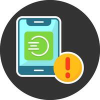 Running apps Flat Grey Circle Style Icon vector