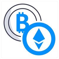 Cryptocurrency and bitcoin cion concept vector